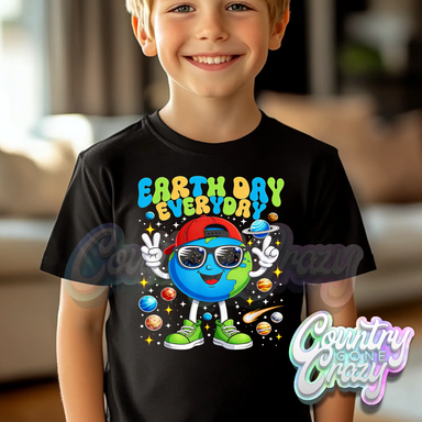 EARTH DAY EVERYDAY - BLACK T-Shirt-Country Gone Crazy-Country Gone Crazy