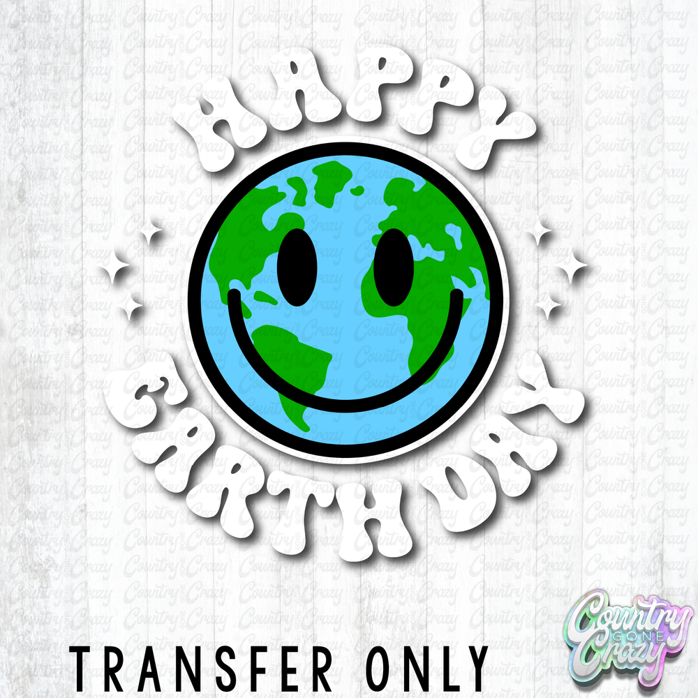 HT5348 • HAPPY EARTH DAY IN WHITE-Country Gone Crazy-Country Gone Crazy
