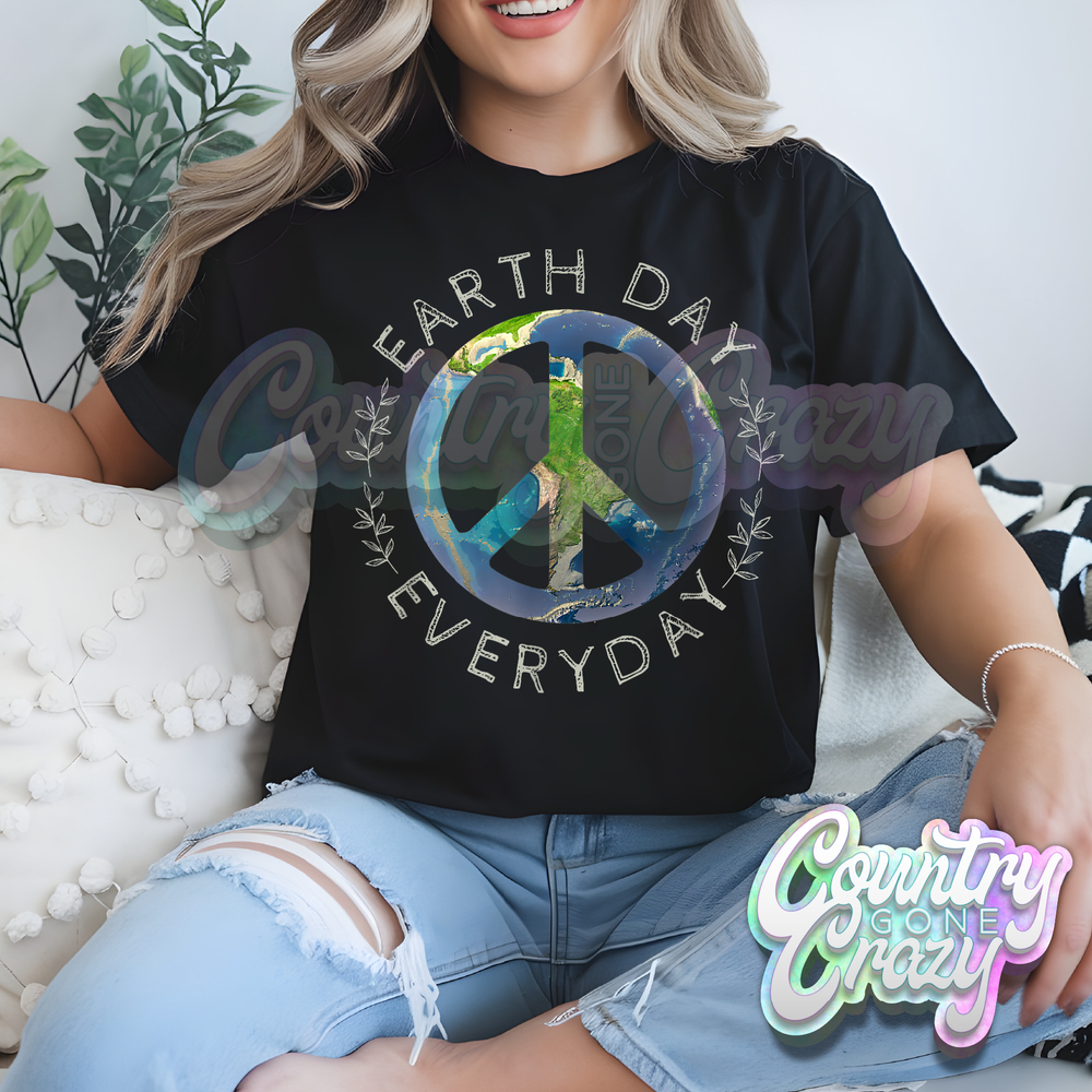 EARTH DAY EVERYDAY - BLACK T-Shirt-Country Gone Crazy-Country Gone Crazy