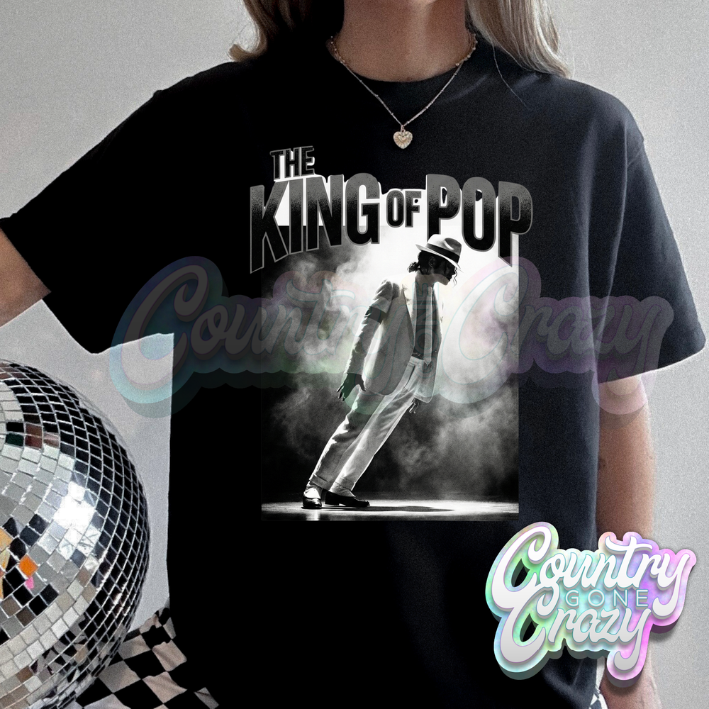 THE KING OF POP - BLACK T-Shirt-Country Gone Crazy-Country Gone Crazy