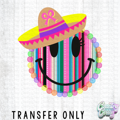 HT5361 • CINCO DE MAYO SMILEY WITH HAT-Country Gone Crazy-Country Gone Crazy