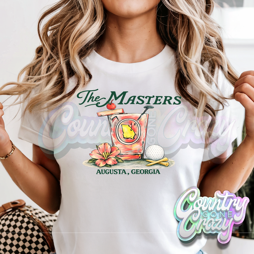 THE MASTERS FLORAL IN GREEN - WHITE T-Shirt-Country Gone Crazy-Country Gone Crazy