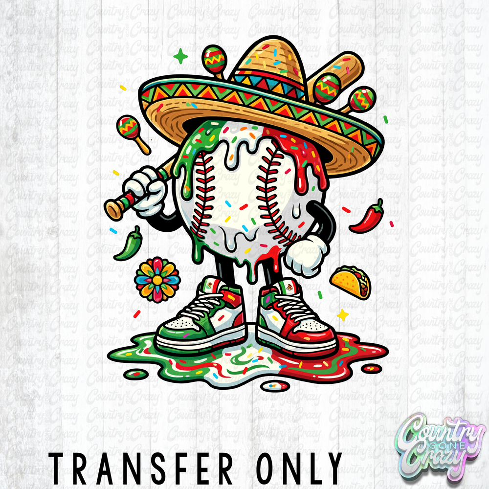 HT5378 • BASEBALL DRIP CINCO-Country Gone Crazy-Country Gone Crazy