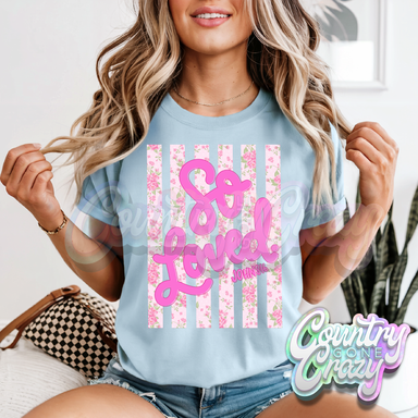 SO LOVED FLORAL STRIPES-Country Gone Crazy-Country Gone Crazy