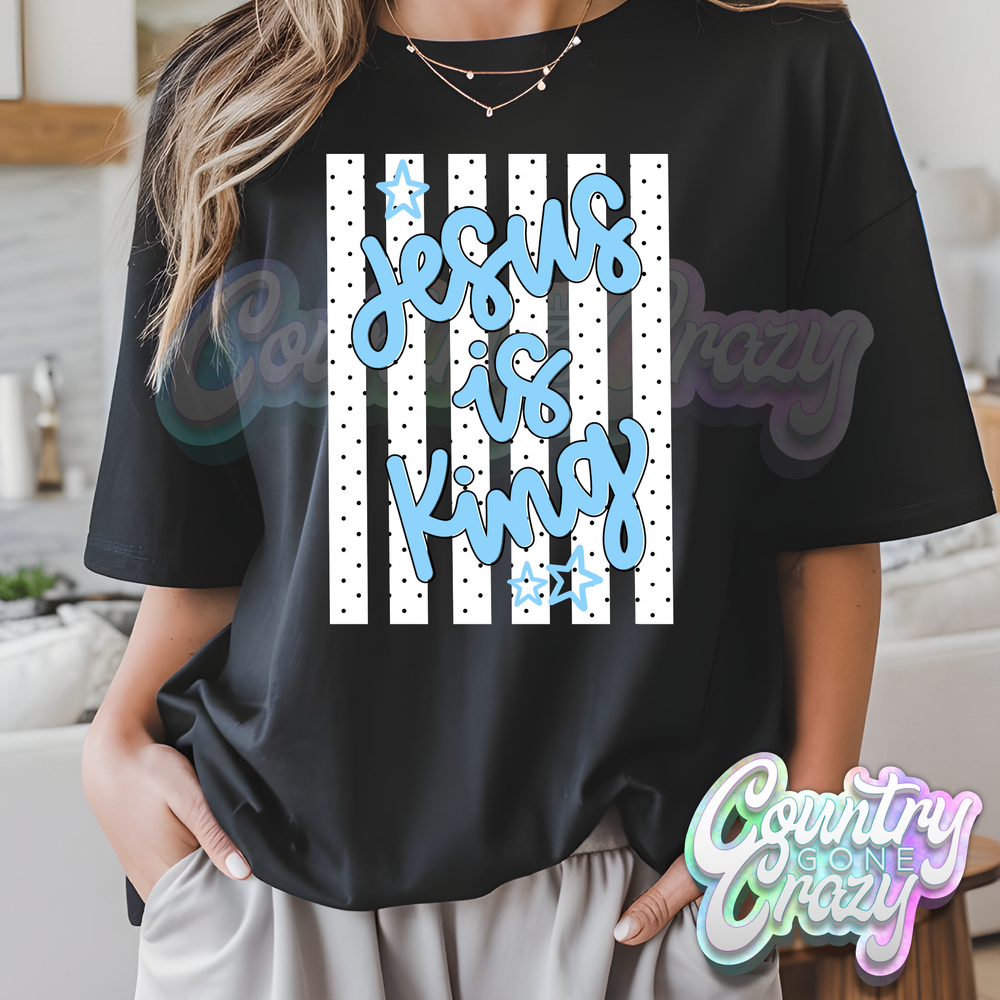 JESUS IS KING STRIPED-Country Gone Crazy-Country Gone Crazy