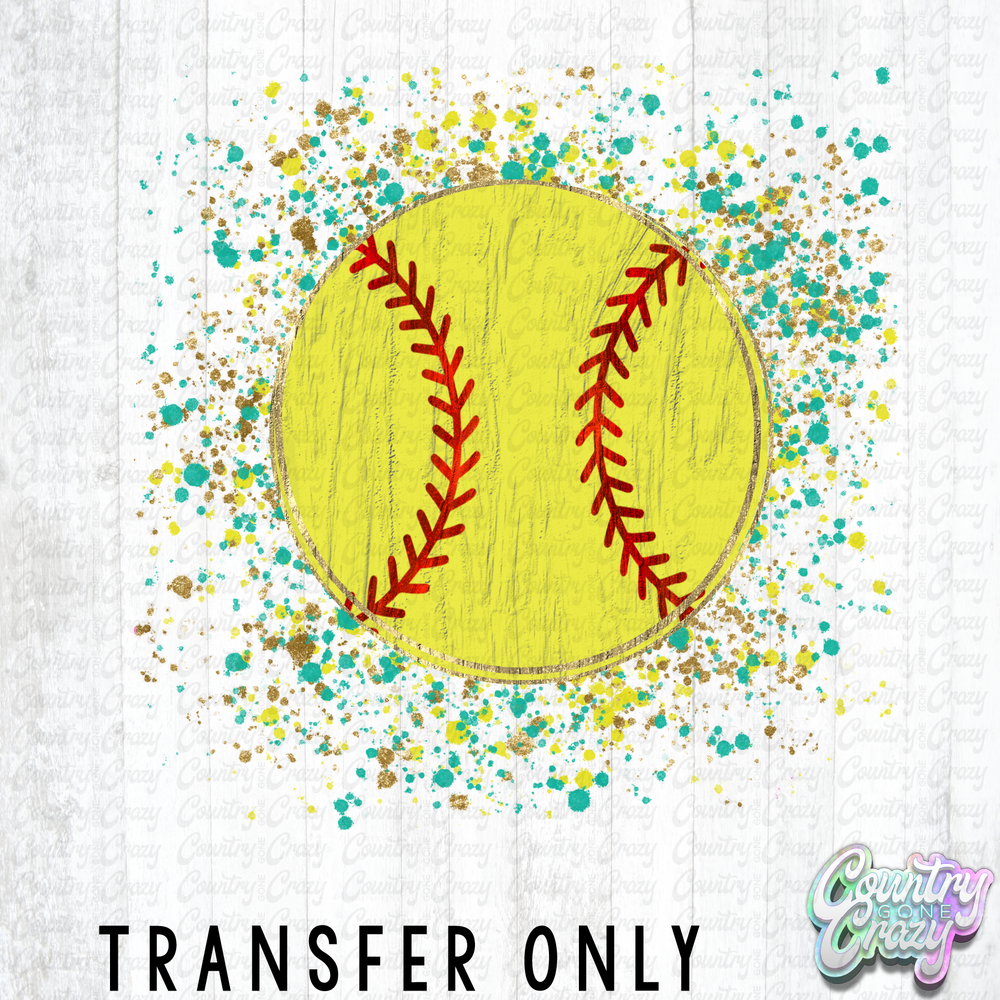 HT5400 • SOFTBALL SPLATTER-Country Gone Crazy-Country Gone Crazy