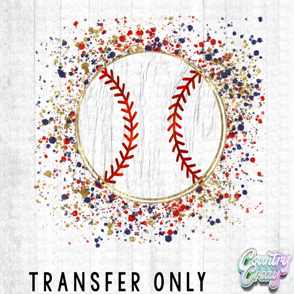 HT5401 • BASEBALL SPLATTER-Country Gone Crazy-Country Gone Crazy