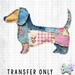 HT5413 • DACHSHUND PATCH WORK-Country Gone Crazy-Country Gone Crazy