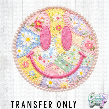 HT5418 • SMILEY PEARL PATCH WORK-Country Gone Crazy-Country Gone Crazy