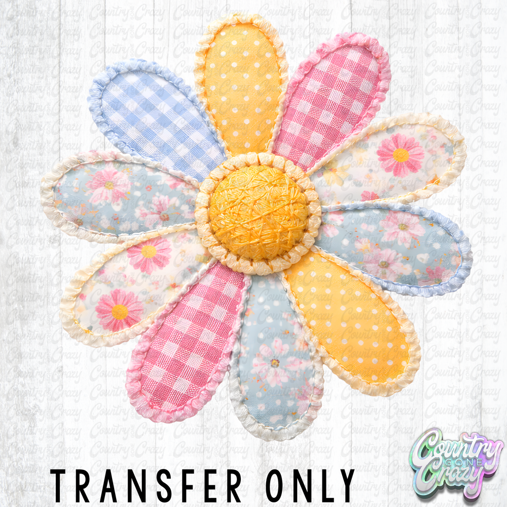 HT5429 • PATCH WORK DAISY-Country Gone Crazy-Country Gone Crazy