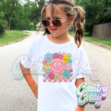 RETRO FLORAL SMILEY-Country Gone Crazy-Country Gone Crazy