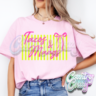 TACOS & MARGS PINK WORDS-Country Gone Crazy-Country Gone Crazy