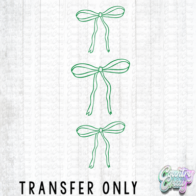 HT5474 • GREEN BOW SLEEVE - LONG-Country Gone Crazy-Country Gone Crazy