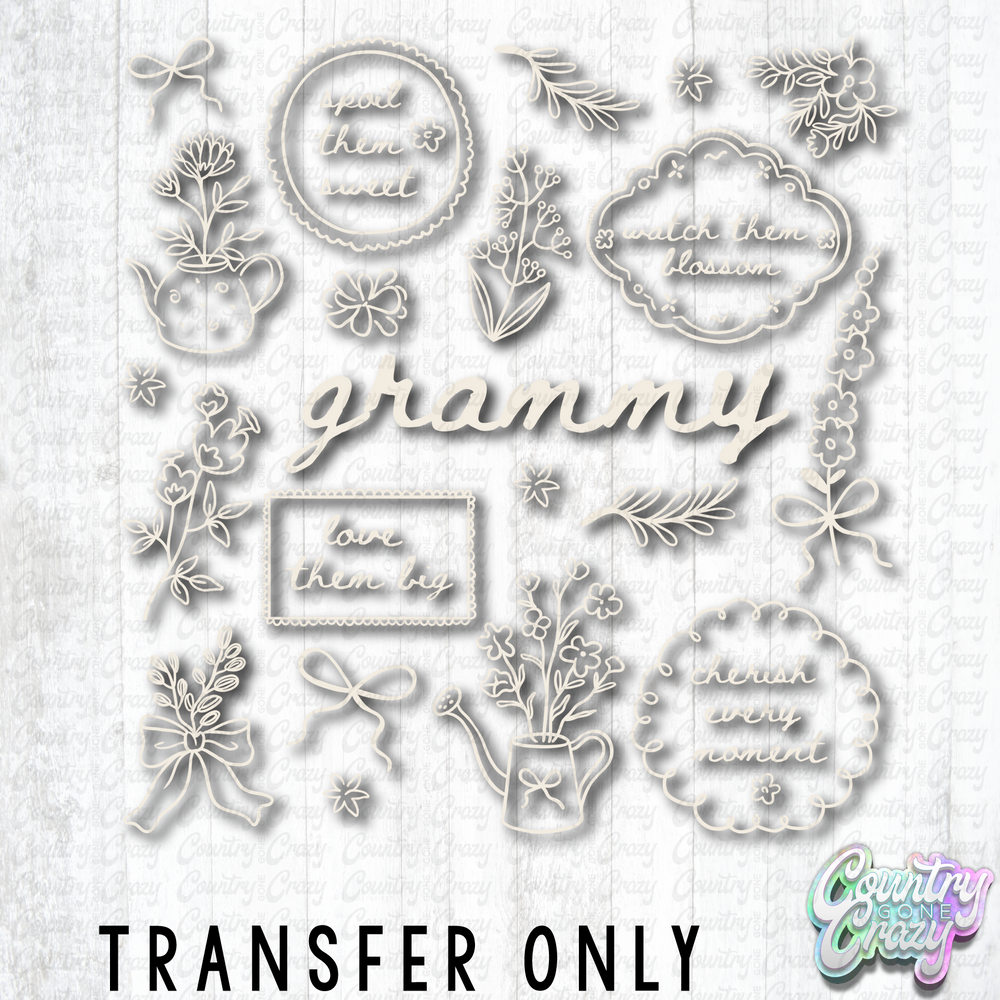 HT5525 • GRANNY COLLAGE-Country Gone Crazy-Country Gone Crazy