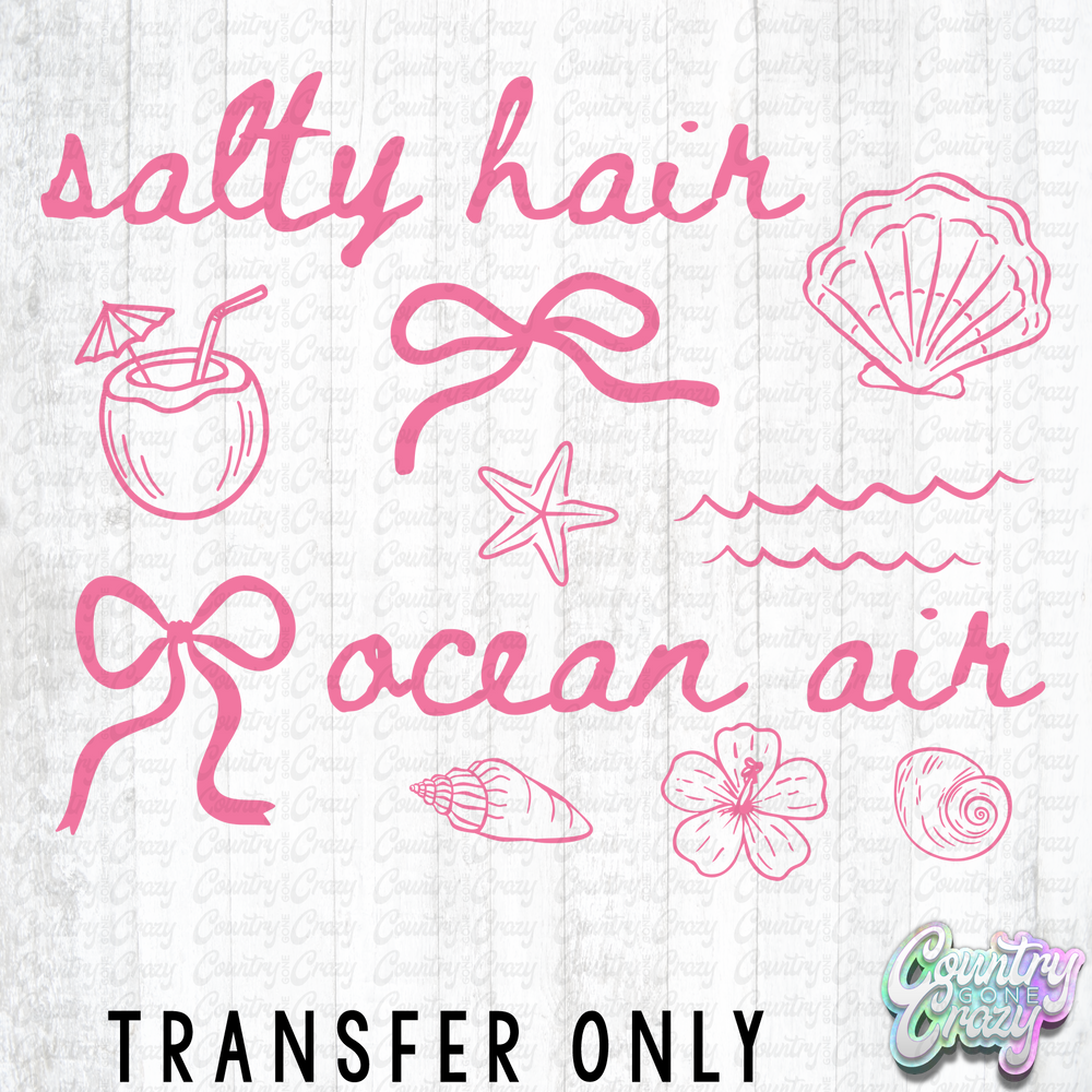 HT5532 • SALTY HAIR OCEAN AIR IN PINK-Country Gone Crazy-Country Gone Crazy