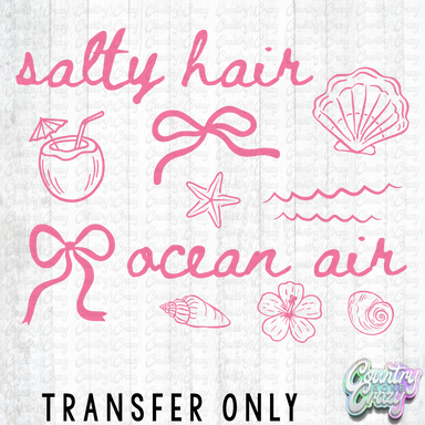 HT5532 • SALTY HAIR OCEAN AIR IN PINK-Country Gone Crazy-Country Gone Crazy