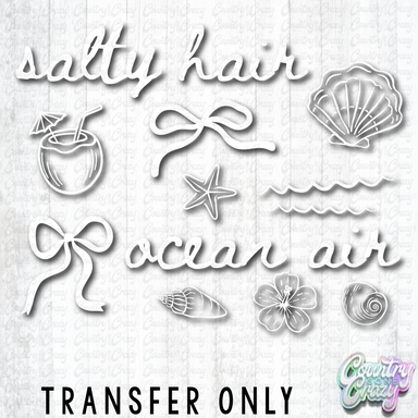HT5534 • SALTY HAIR OCEAN AIR IN WHITE-Country Gone Crazy-Country Gone Crazy