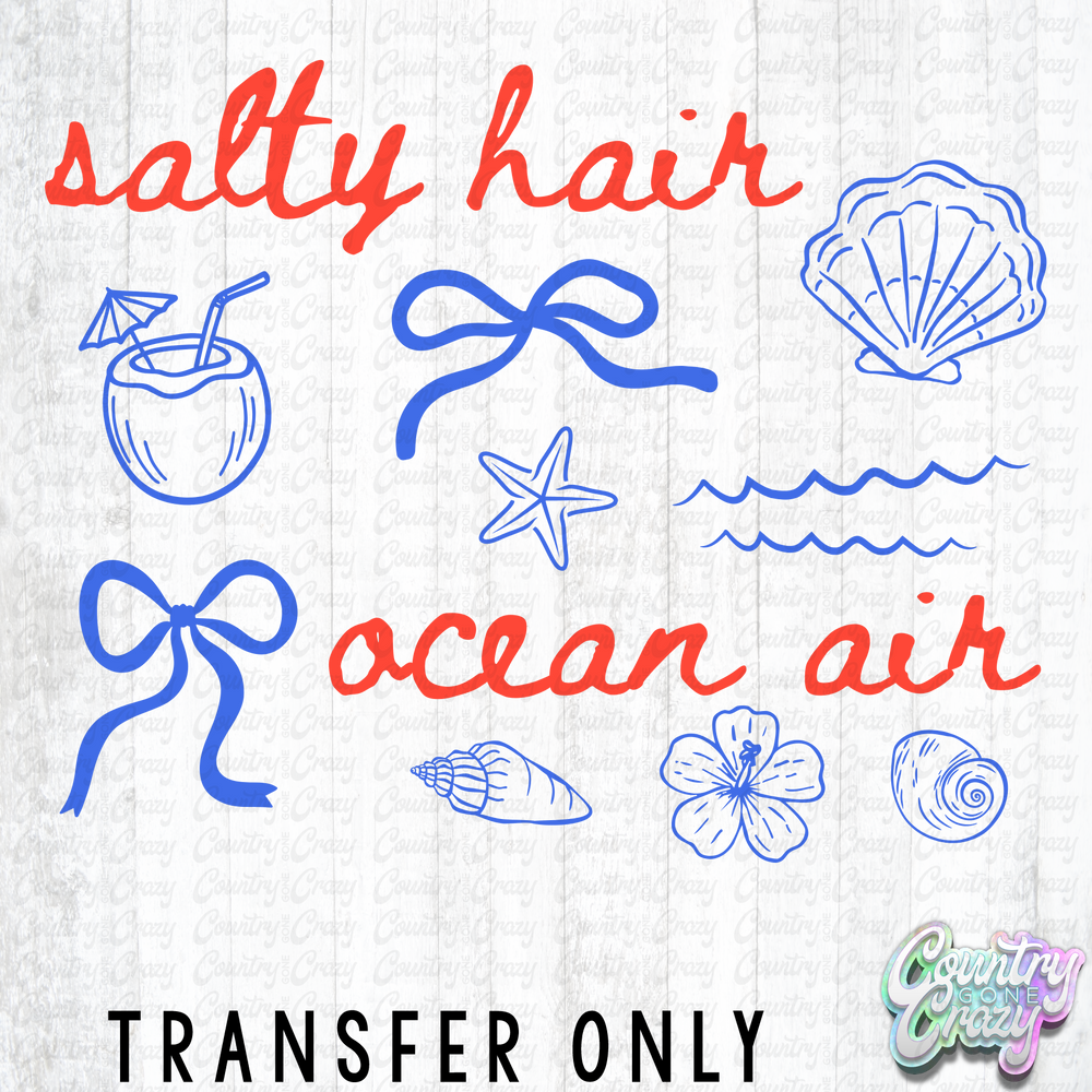 HT5535 • SALTY HAIR OCEAN AIR IN RED-Country Gone Crazy-Country Gone Crazy