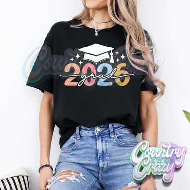 2026 GRAD WHITE WORDS-Country Gone Crazy-Country Gone Crazy