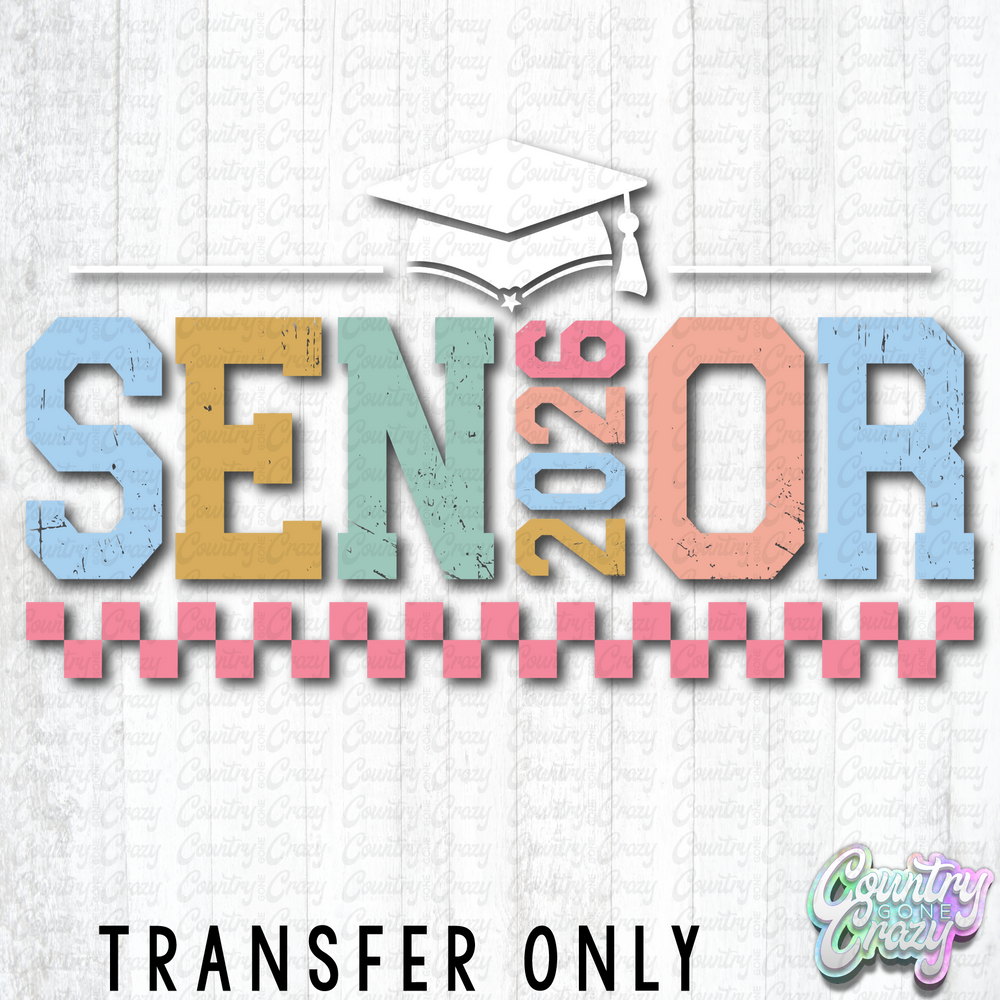 HT5542 • SENIOR 2026 WHITE WORDS-Country Gone Crazy-Country Gone Crazy