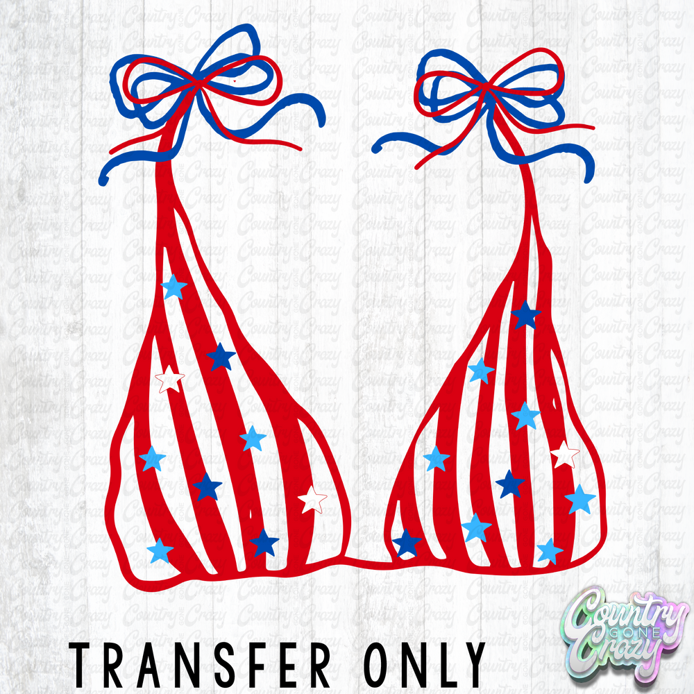 HT5548 • PATRIOTIC BIKINI TOP-Country Gone Crazy-Country Gone Crazy