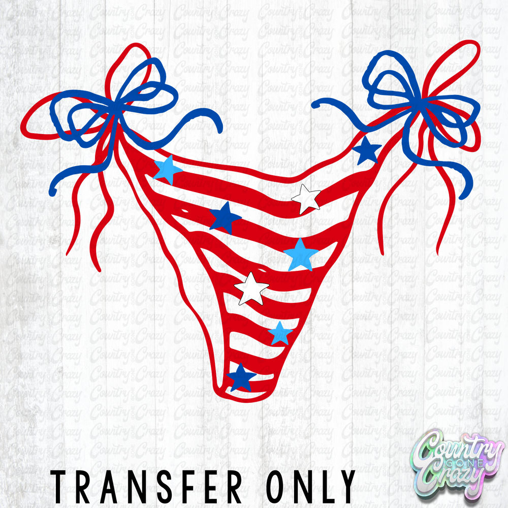 HT5549 • PATRIOTIC BIKINI BOTTOMS-Country Gone Crazy-Country Gone Crazy