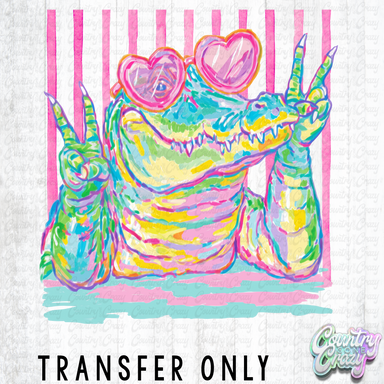 HT5635 • CROCODILE PEACE SIGN-Country Gone Crazy-Country Gone Crazy