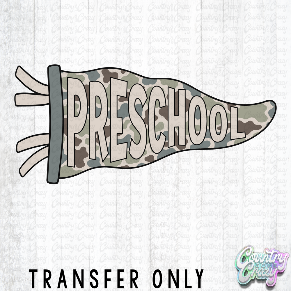 HT5719 • PRESCHOOL CAMO PENNANT-Country Gone Crazy-Country Gone Crazy
