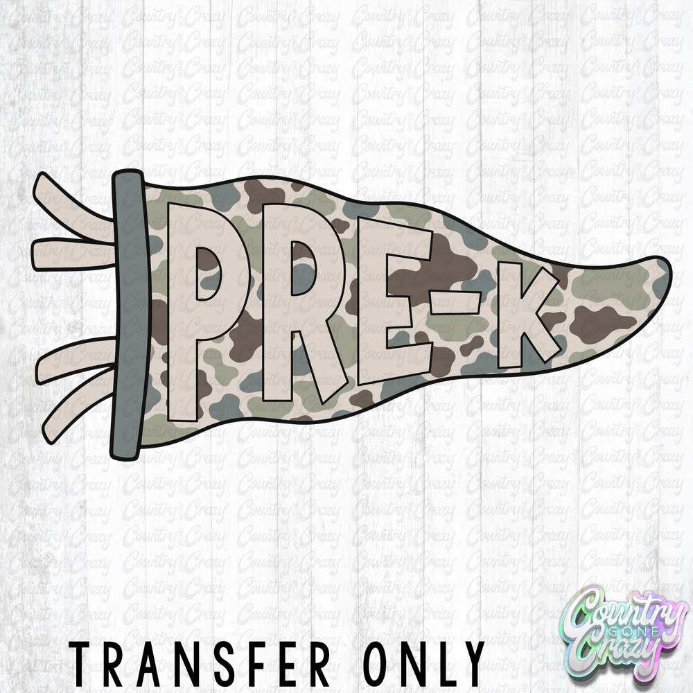 HT5720 • PRE-K CAMO PENNANT-Country Gone Crazy-Country Gone Crazy