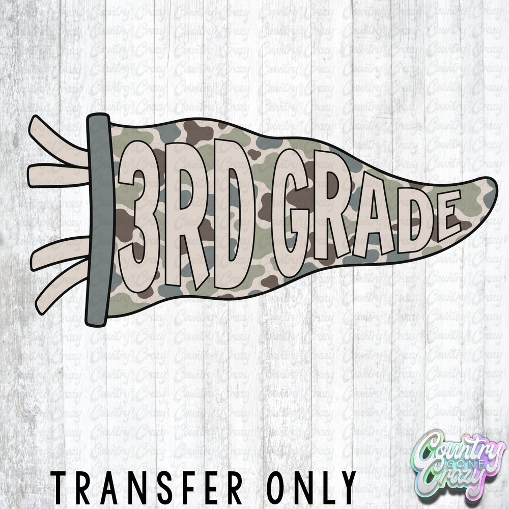 HT5724 • THIRD GRADE CAMO PENNANT-Country Gone Crazy-Country Gone Crazy