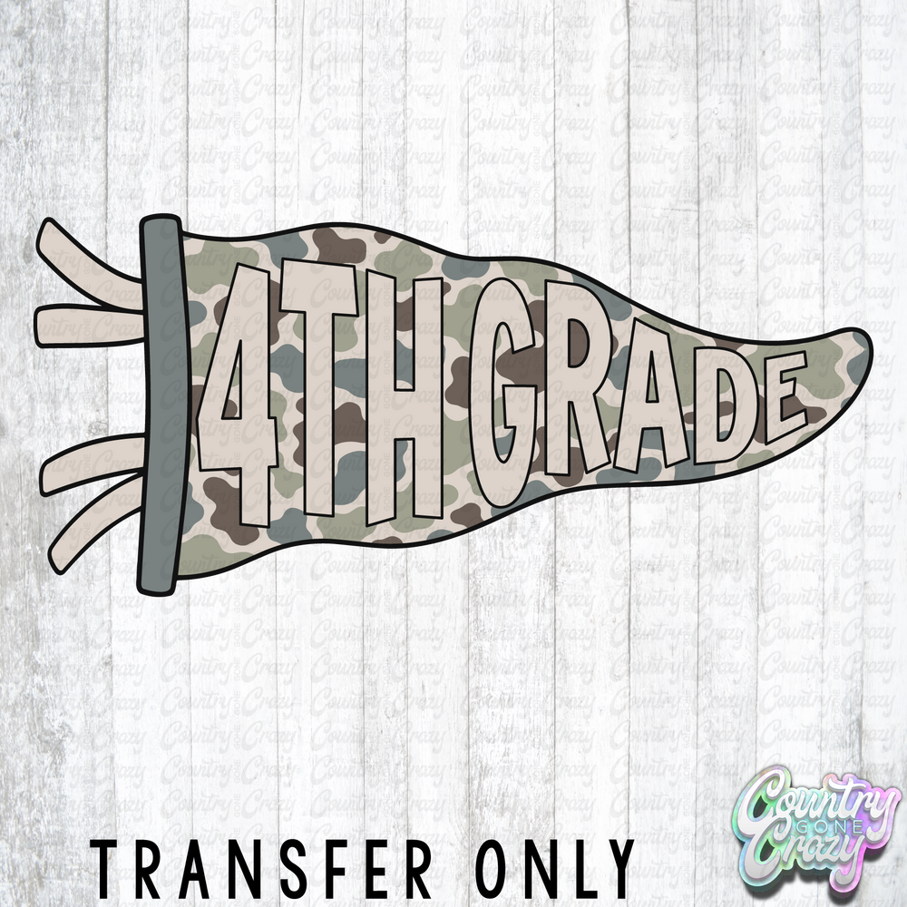 HT5725 • FOURTH GRADE CAMO PENNANT-Country Gone Crazy-Country Gone Crazy