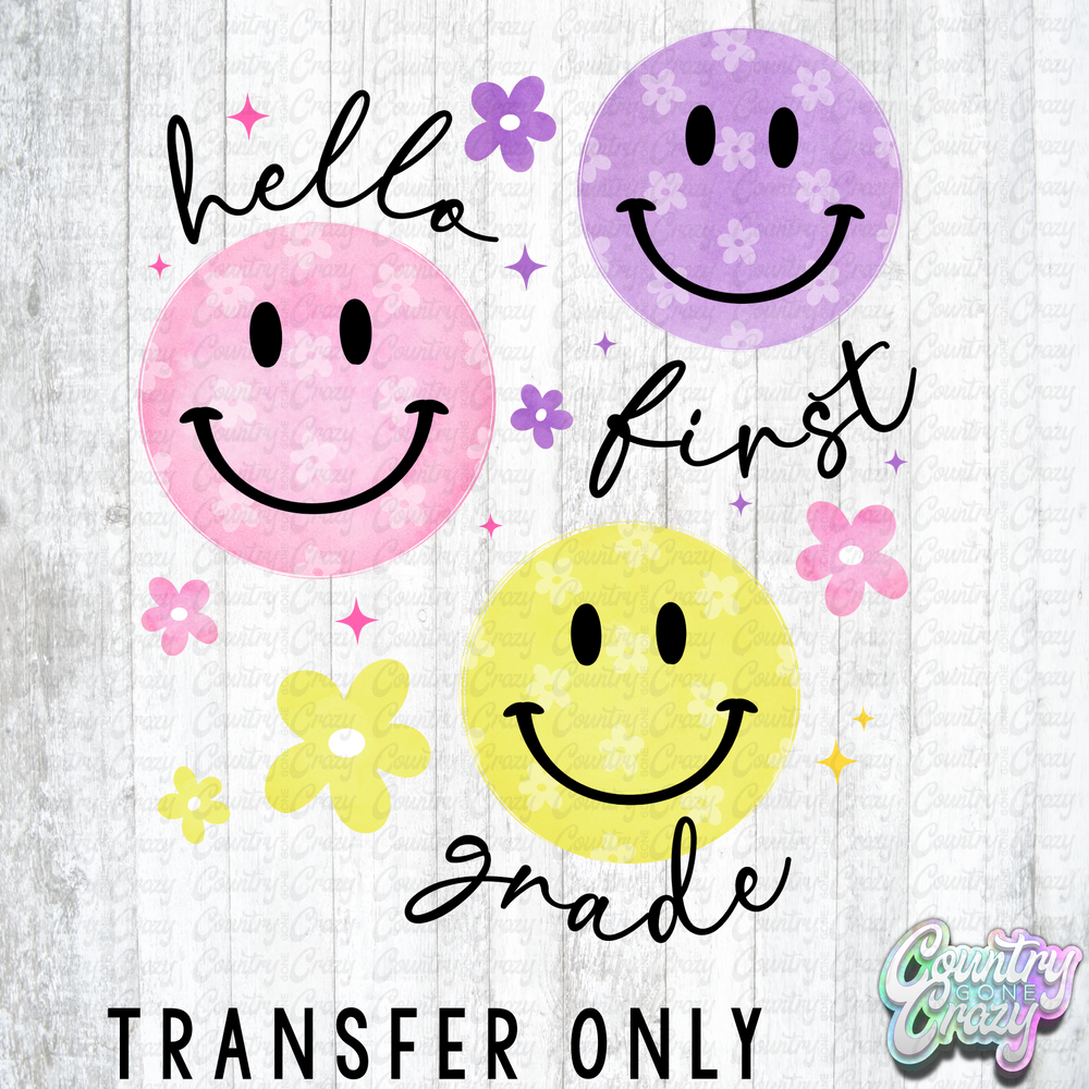 HT5739 • HELLO FIRST GRADE SMILEY BLACK WORDS