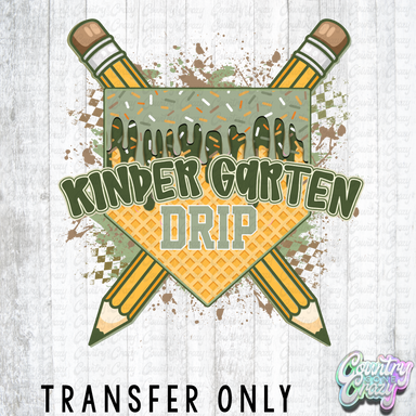 HT5753 • KINDERGARTEN DRIP PENNANT-Country Gone Crazy-Country Gone Crazy
