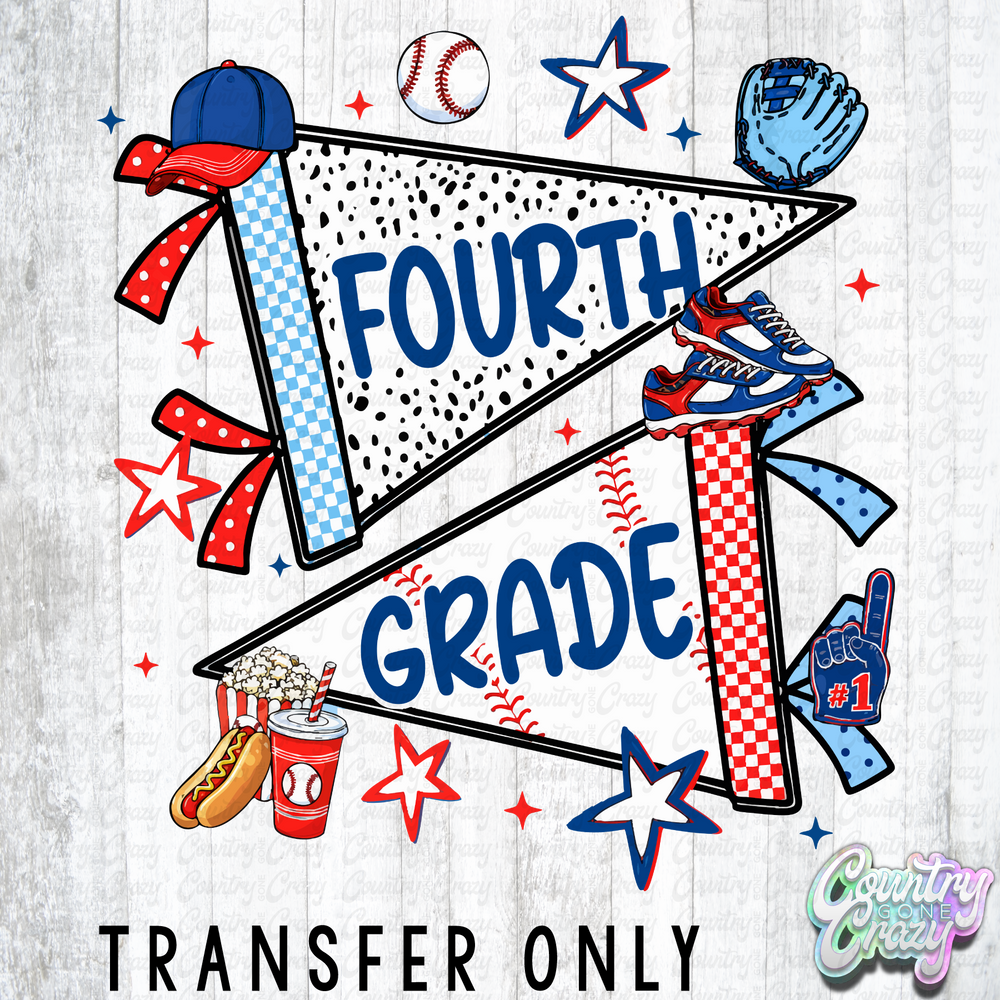 HT5771 • FOURTH GRADE BASEBALL PENNANT