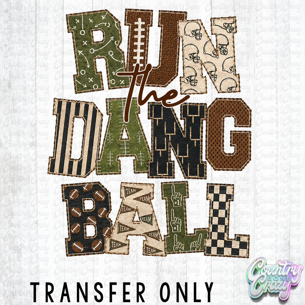 HT5798 • RUN THE DANG BALL PATCHWORK