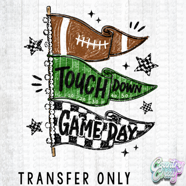 HT5799 • RETRO FOOTBALL PENNANTS-Country Gone Crazy-Country Gone Crazy
