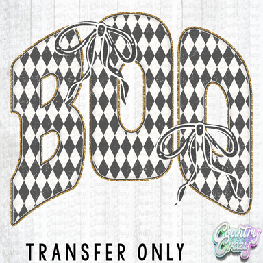 HT5807 • FAUX GLITTER TRIMMED BOO-Country Gone Crazy-Country Gone Crazy