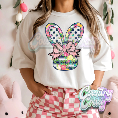 EASTER BUNNY SILHOUETTE - WHITE T-SHIRT-Country Gone Crazy-Country Gone Crazy