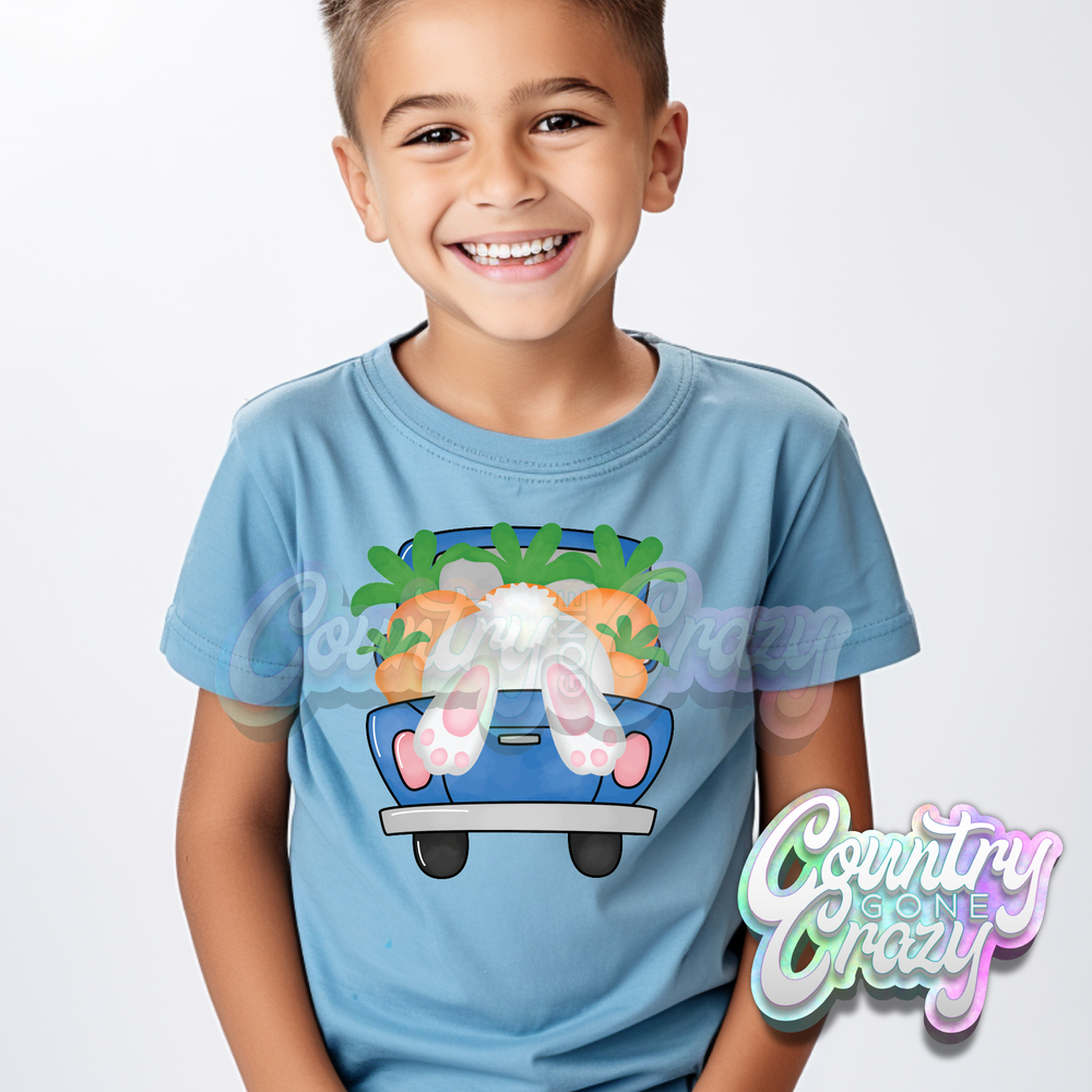 COTTON TAIL TRUCK - SKY BLUE T-SHIRT-Country Gone Crazy-Country Gone Crazy