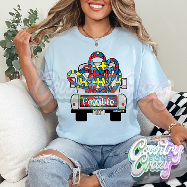 SEE THE POSSIBLE - LIGHT BLUE T-SHIRT-Country Gone Crazy-Country Gone Crazy