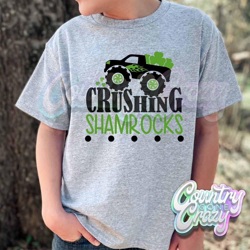 CRUSHING SHAMROCKS - SPORT GREY T-SHIRT-Country Gone Crazy-Country Gone Crazy