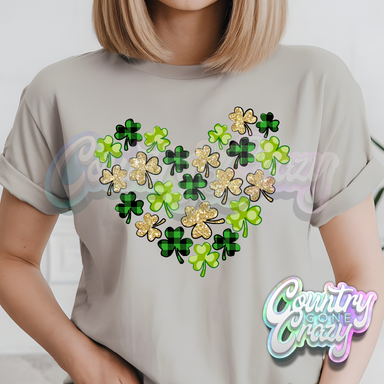CLOVER HEART - SAND T-SHIRT-Country Gone Crazy-Country Gone Crazy