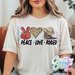 PEACE LOVE RODEO // NATURAL T-SHIRT-Country Gone Crazy-Country Gone Crazy