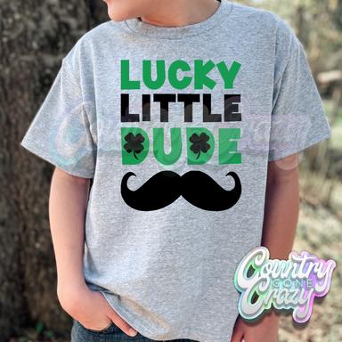 LUCKY LITTLE DUDE - SPORT GREY T-SHIRT-Country Gone Crazy-Country Gone Crazy