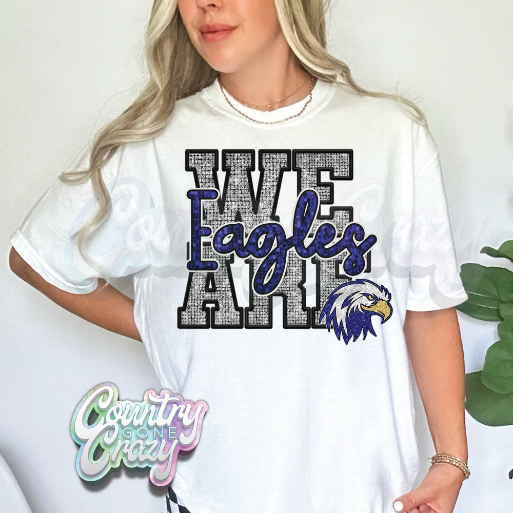 WE ARE EAGLES Faux Sequins T-Shirt - Main Image