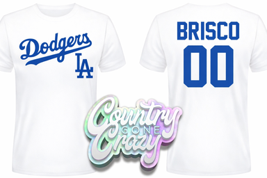 LA Dodgers White T-Shirt-Country Gone Crazy-Country Gone Crazy