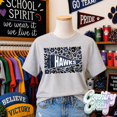 HAWKS - FLORAL PENNANT-Country Gone Crazy-Country Gone Crazy