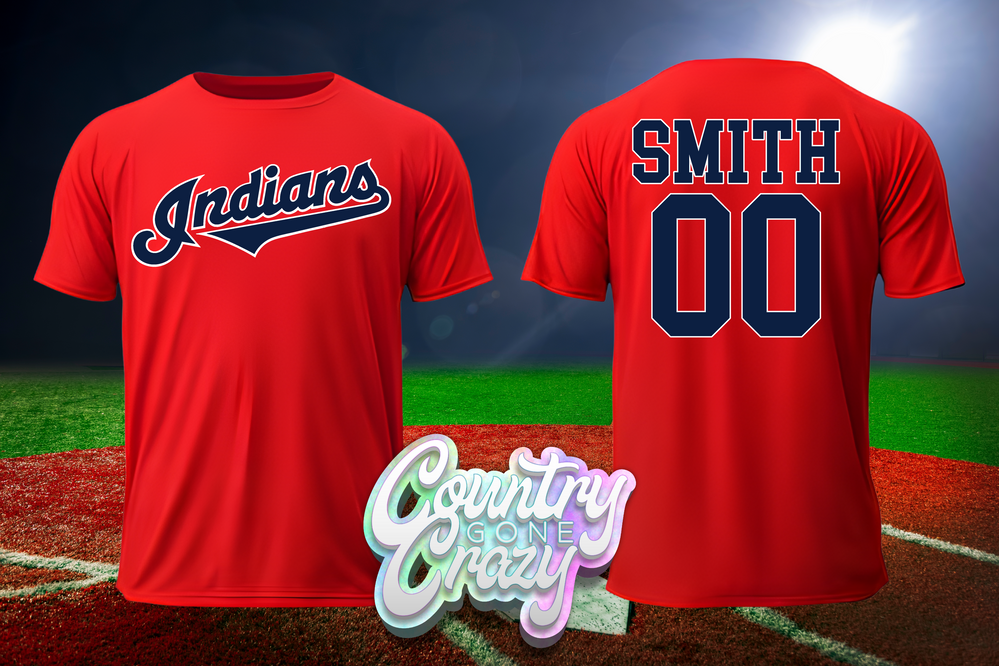 CLEVELAND INDIANS // DRI-FIT-Port & Company-Country Gone Crazy