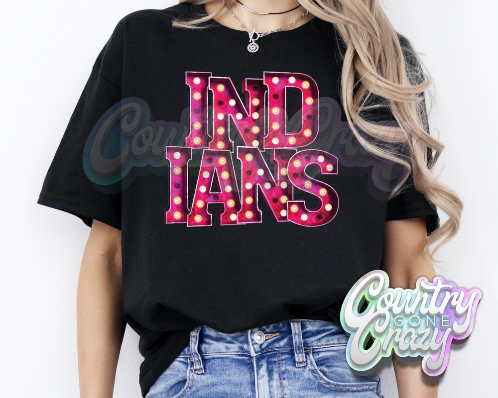 Indians * Pink Marquee * T-Shirt-Country Gone Crazy-Country Gone Crazy