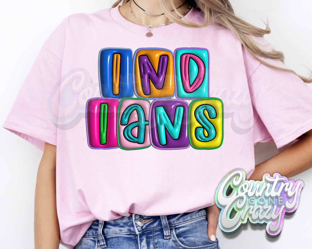 Indians •• Bubble •• T-Shirt-Country Gone Crazy-Country Gone Crazy